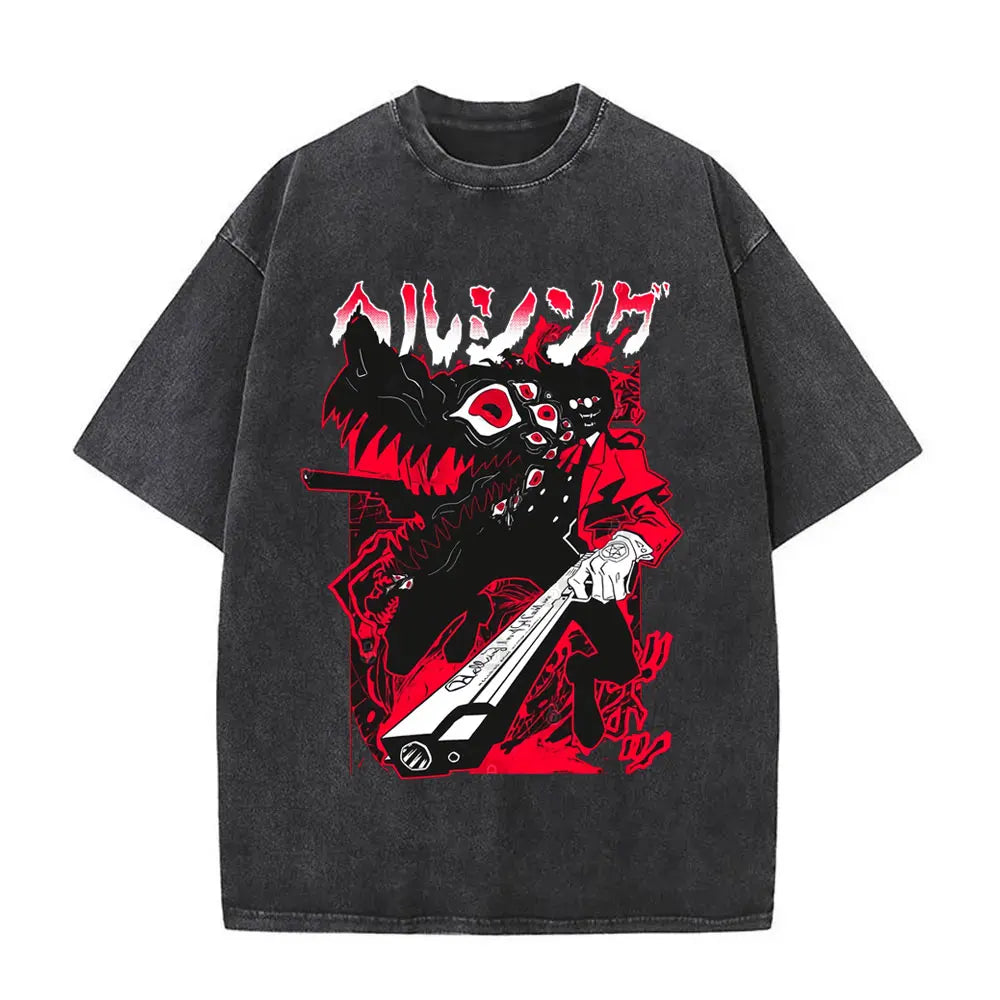 Hellsing Alucard Vintage Tee – Double-Sided 90s Oversized Shirt