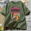 UFO Cow Abduction — Vintage Retro Alien Y2K Streetwear Graphic Tee - Neon Districts