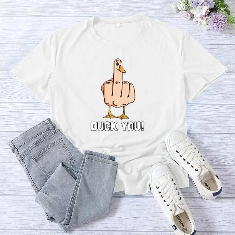 Duck You — Middle Finger Duck Women's Graphic Tee - Neon Districts