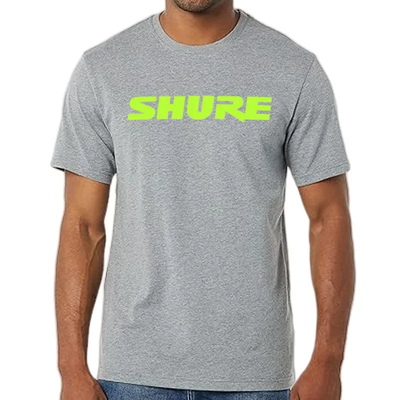 Shure — Vintage Microphone Brand Graphic Tee - Neon Districts