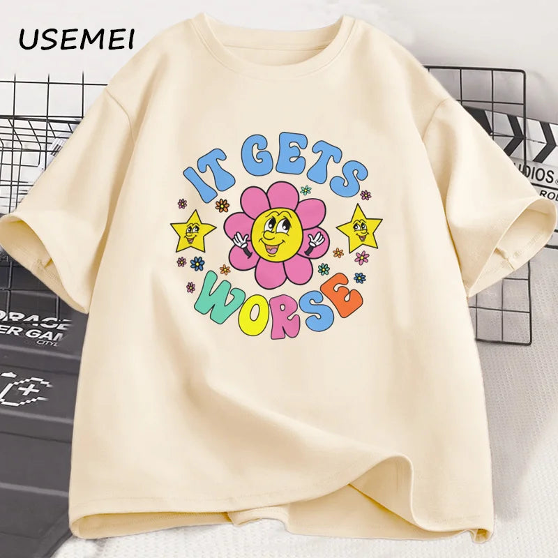 It Gets Worse — Weird-Core Meme Oversized Graphic Tee - Neon Districts