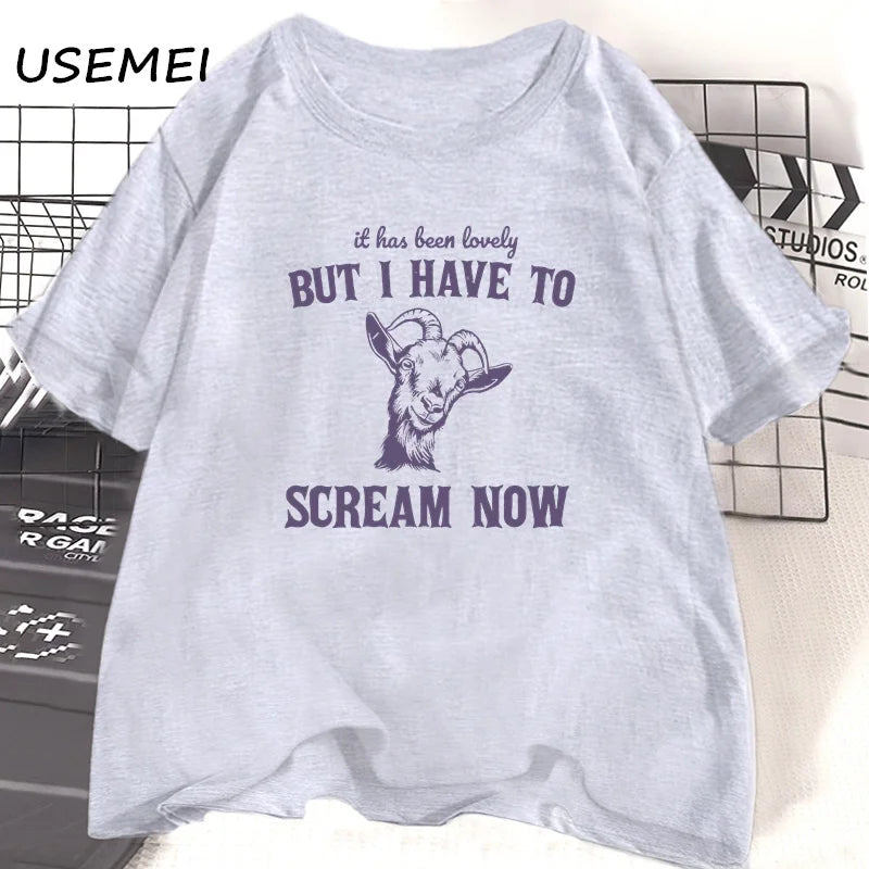 It Has Been Lovely, But I'm Going to Scream Now — Goat Women's Tee - Neon Districts