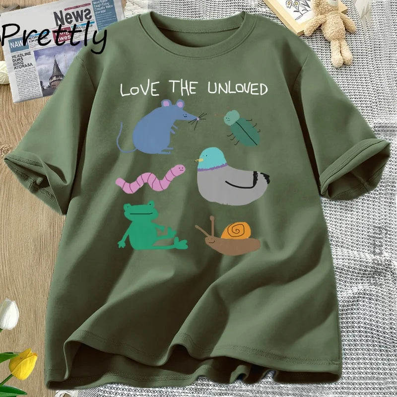 Love the Unloved — Pigeon Rat Frog Unisex Streetwear Graphic Tee - Neon Districts
