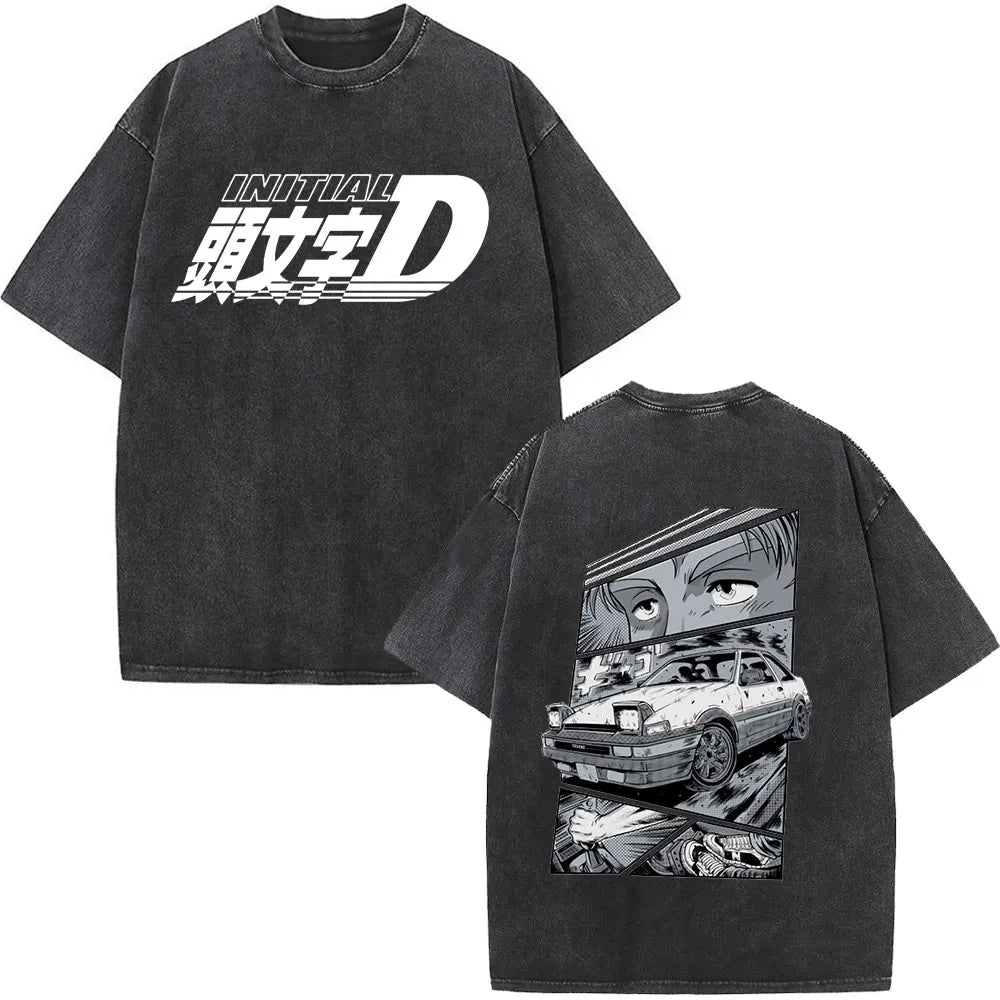Initial D — AE86 Drift Washed Oversized Tee