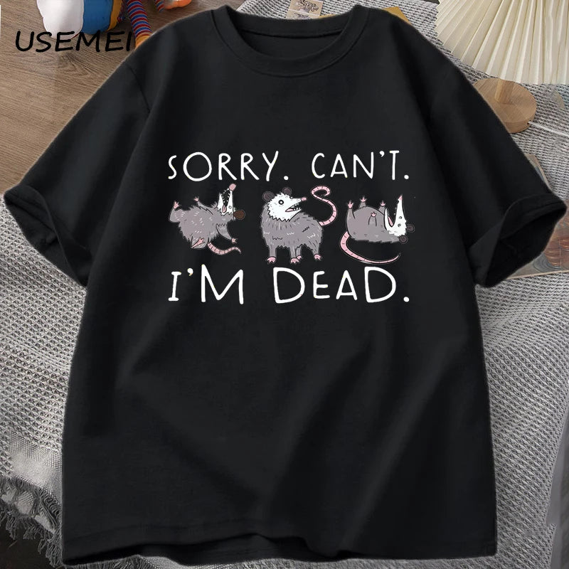 Opossum Anxiety Attack — Funny Animal Streetwear Graphic Tee - Neon Districts