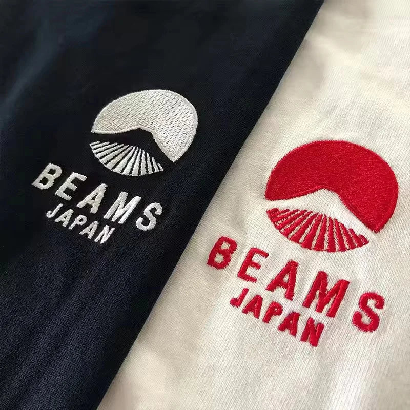 Mount Fuji — Embroidered Logo Japan Cotton Tee - Neon Districts