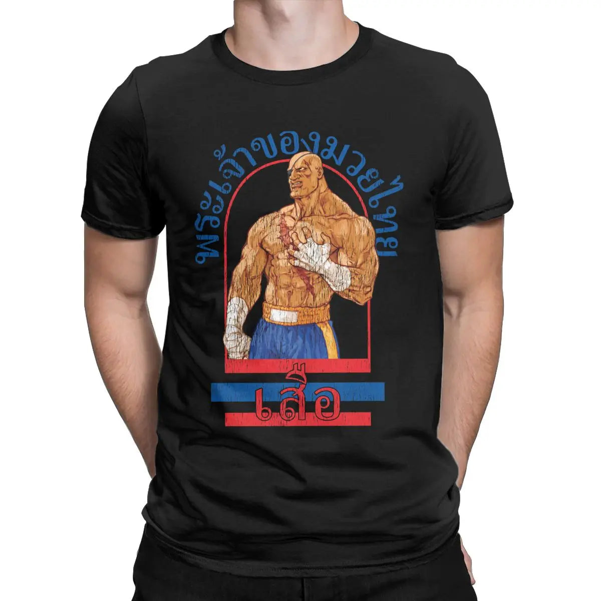 Sagat — God of Muay Thai Street Fighter Gym Tee - Neon Districts