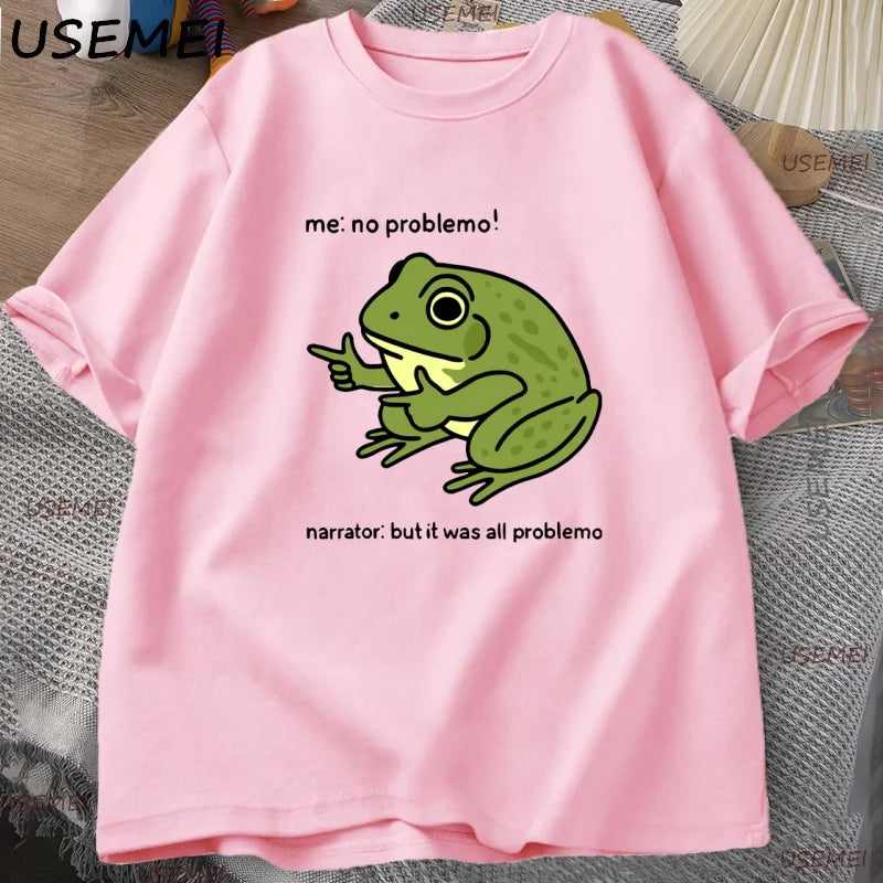 Me No Problemo — Frog Meme Streetwear Graphic Tee - Neon Districts