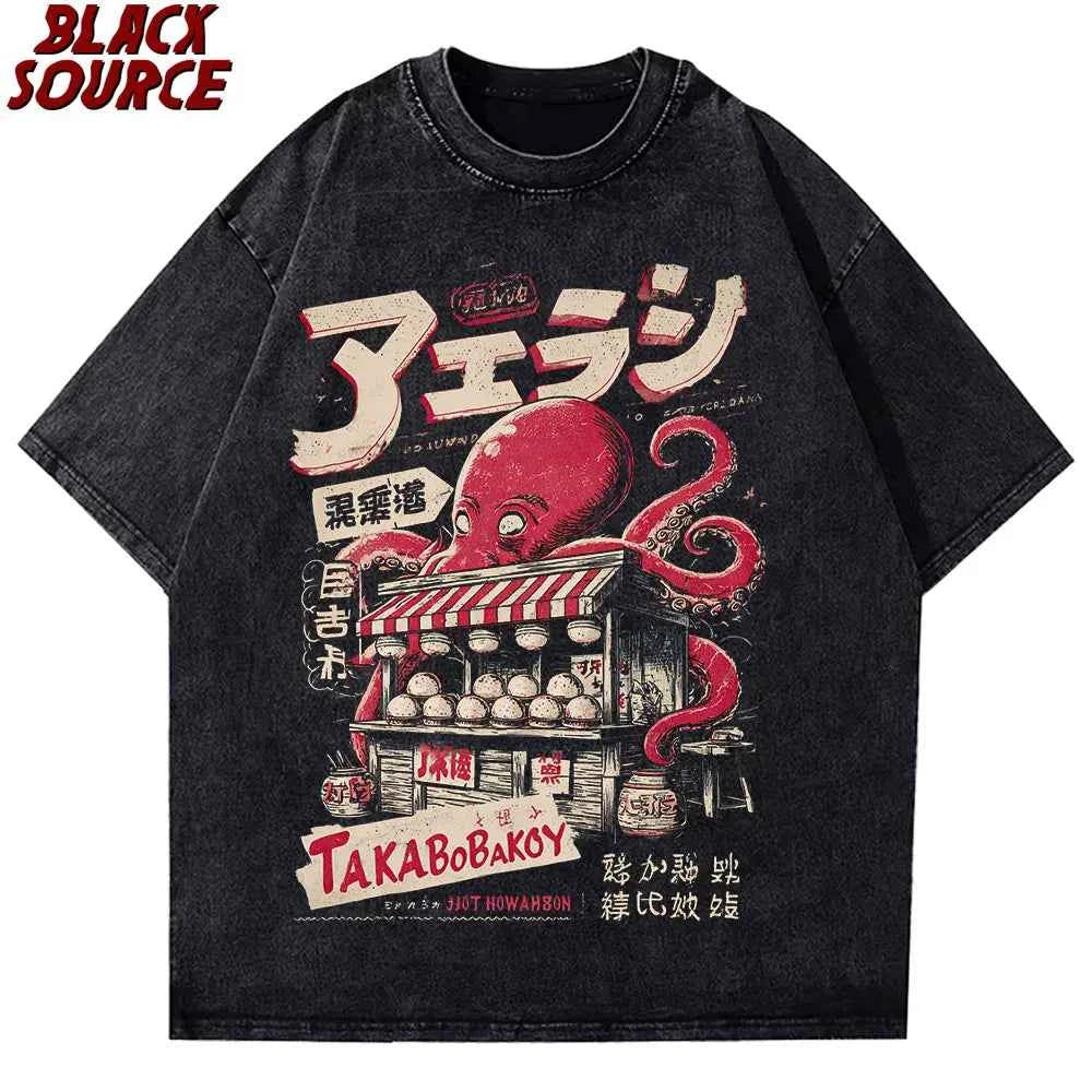Japanese Takoyaki Street Food Oversized Tee