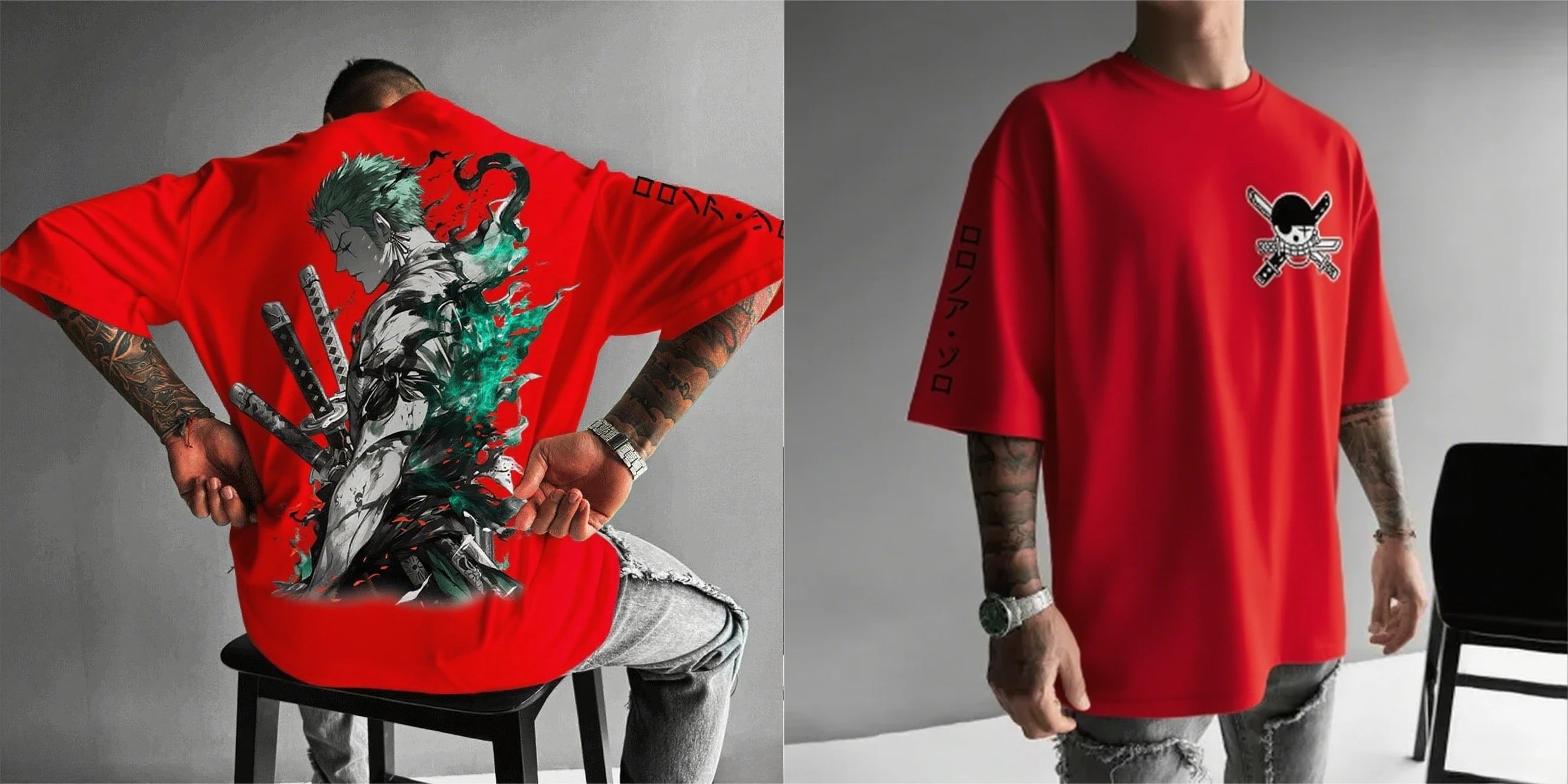 One Piece — Zoro Oversized Y2K Streetwear Tee - Neon Districts