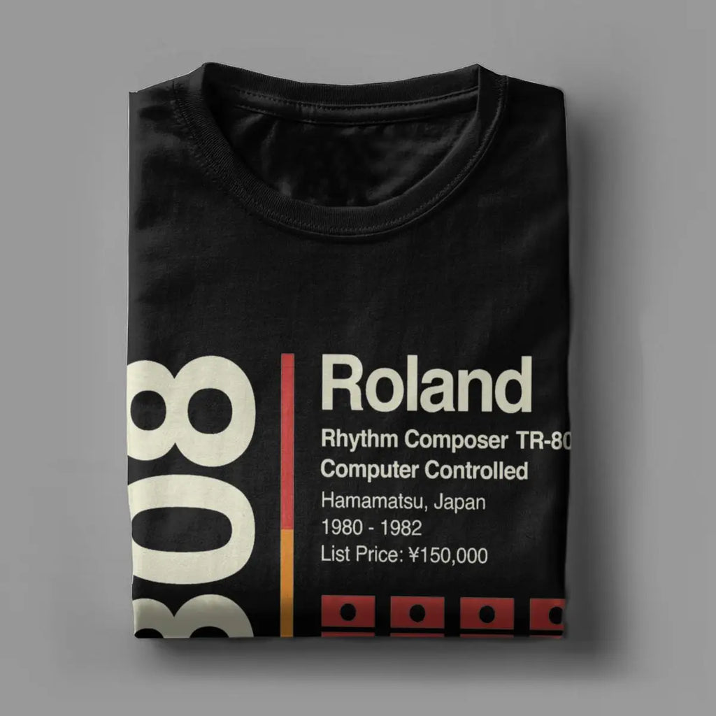Roland TR-808 — Vertical Drum Machine Graphic Tee - Neon Districts