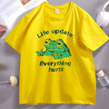 Life Update: Still a Frog — Meme Streetwear Graphic Tee - Neon Districts