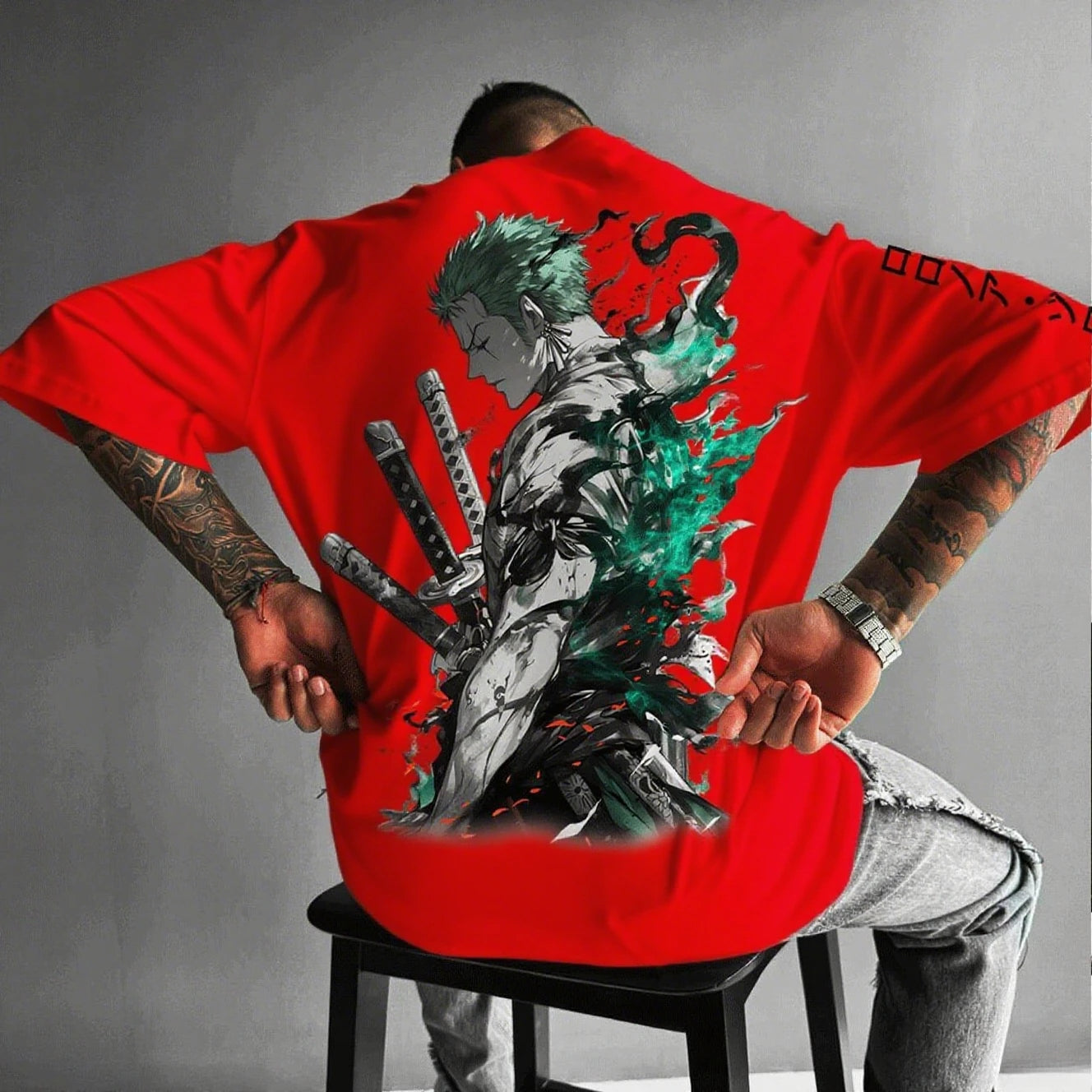 One Piece — Zoro Oversized Y2K Streetwear Tee - Neon Districts