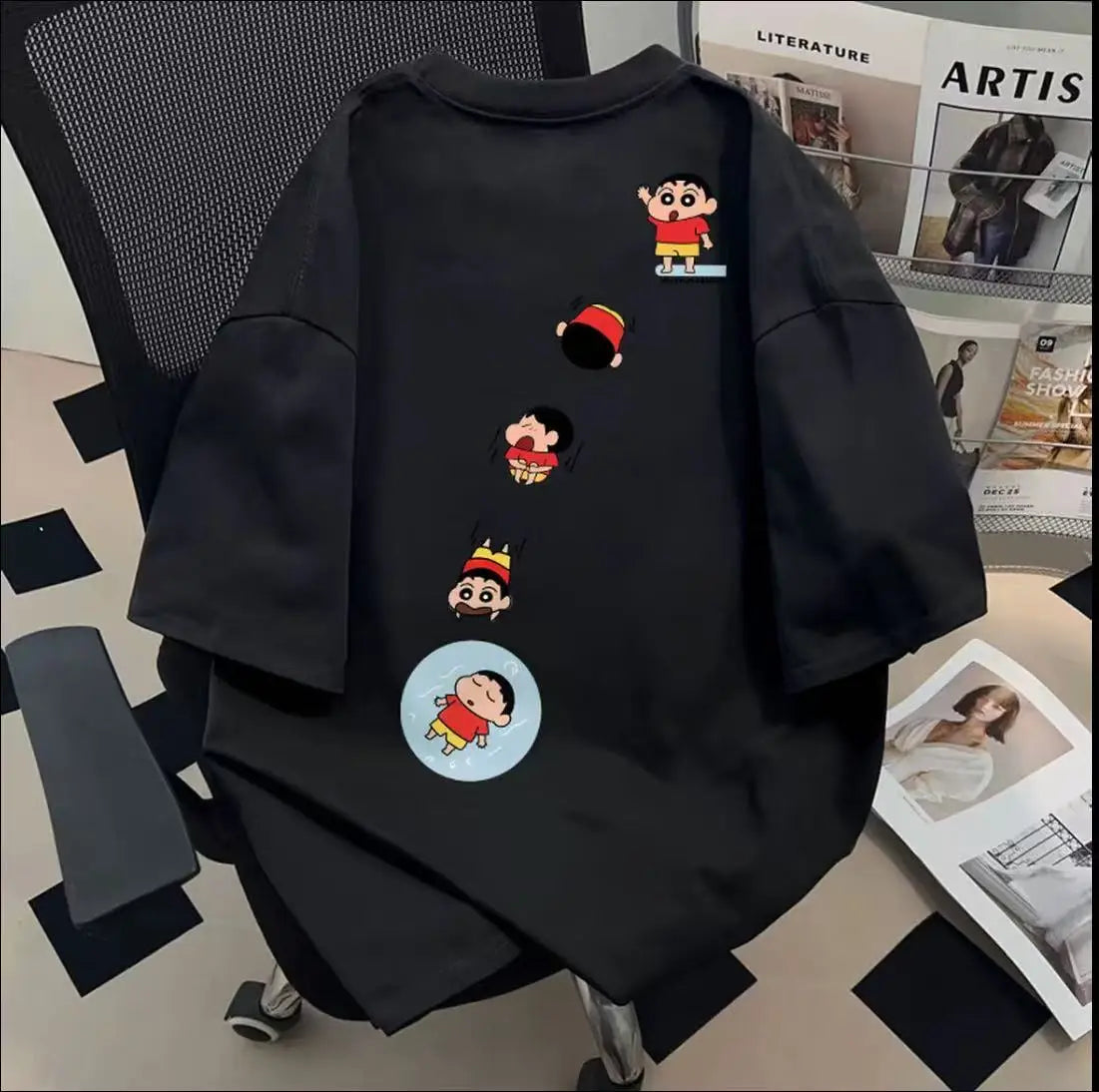 Crayon Shin-chan Y2K Oversized Tee - Neon Districts