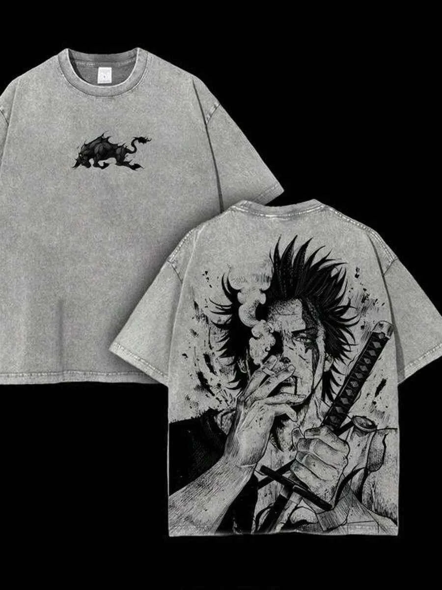 Black Clover Yami Sukehiro Graphic Tee – Washed Oversized