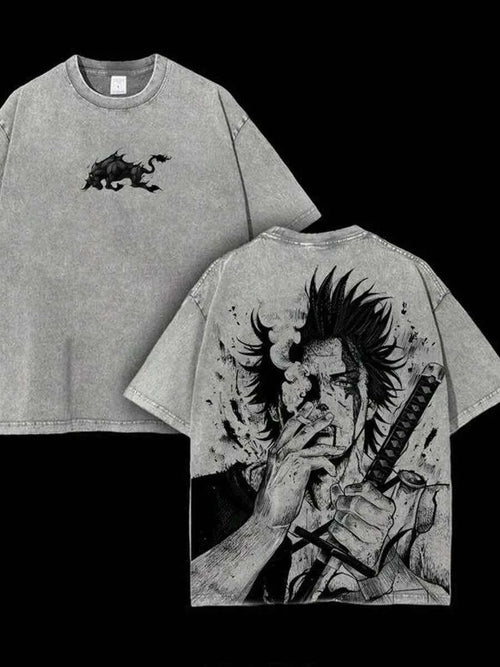 Black Clover Yami Sukehiro Graphic Tee – Washed Oversized