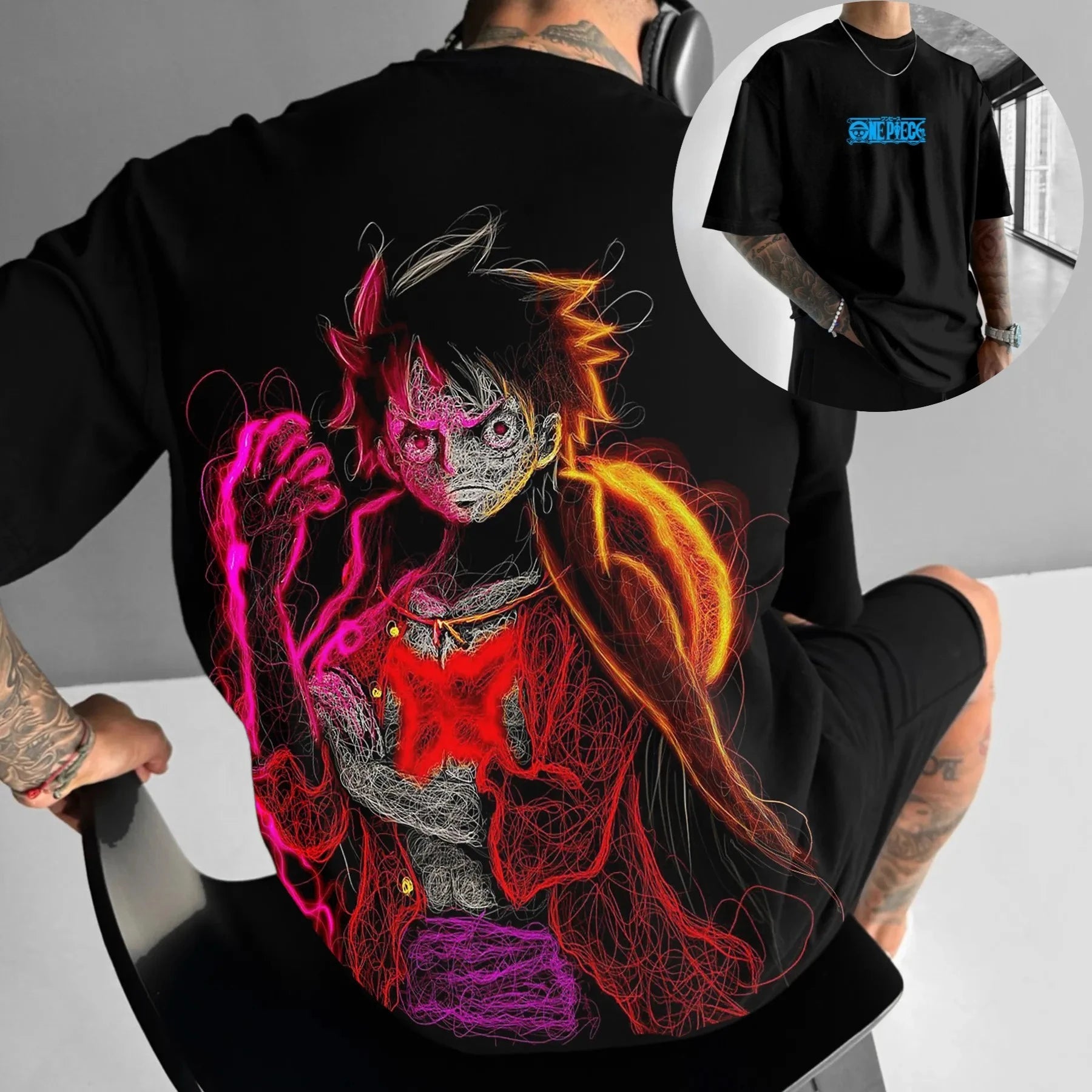 One Piece Harajuku Collab Tee - Neon Districts