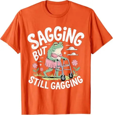 Sagging But Still Gagging — Frog Meme Women's Fashion Tee - Neon Districts