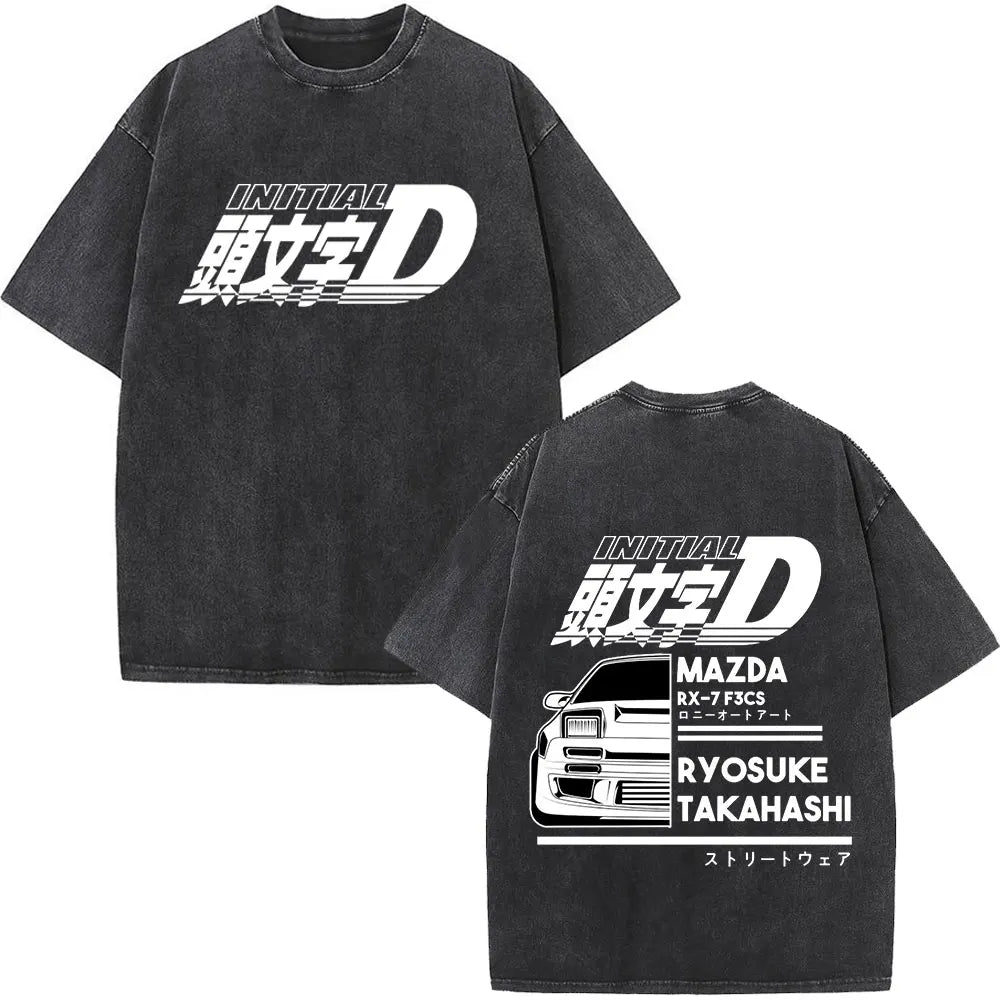 Initial D — AE86 Drift Washed Oversized Tee