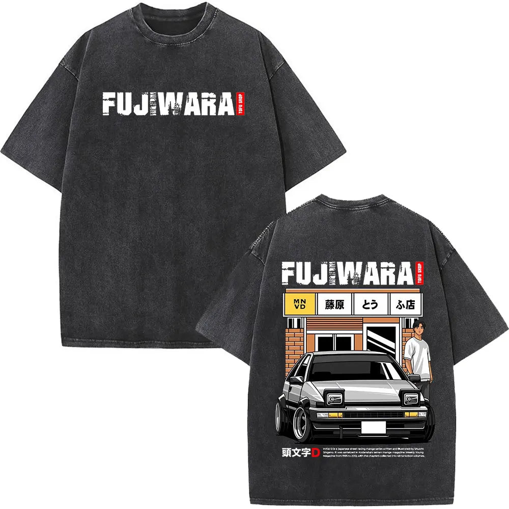 Initial D — AE86 Drift Washed Oversized Tee