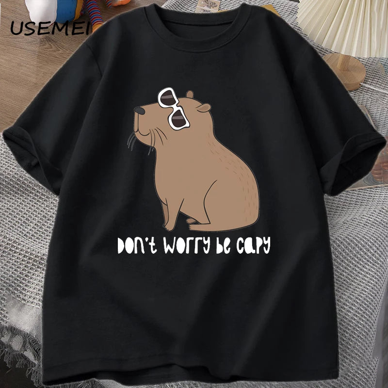 Don't Worry, Be Capy Tee - Neon Districts