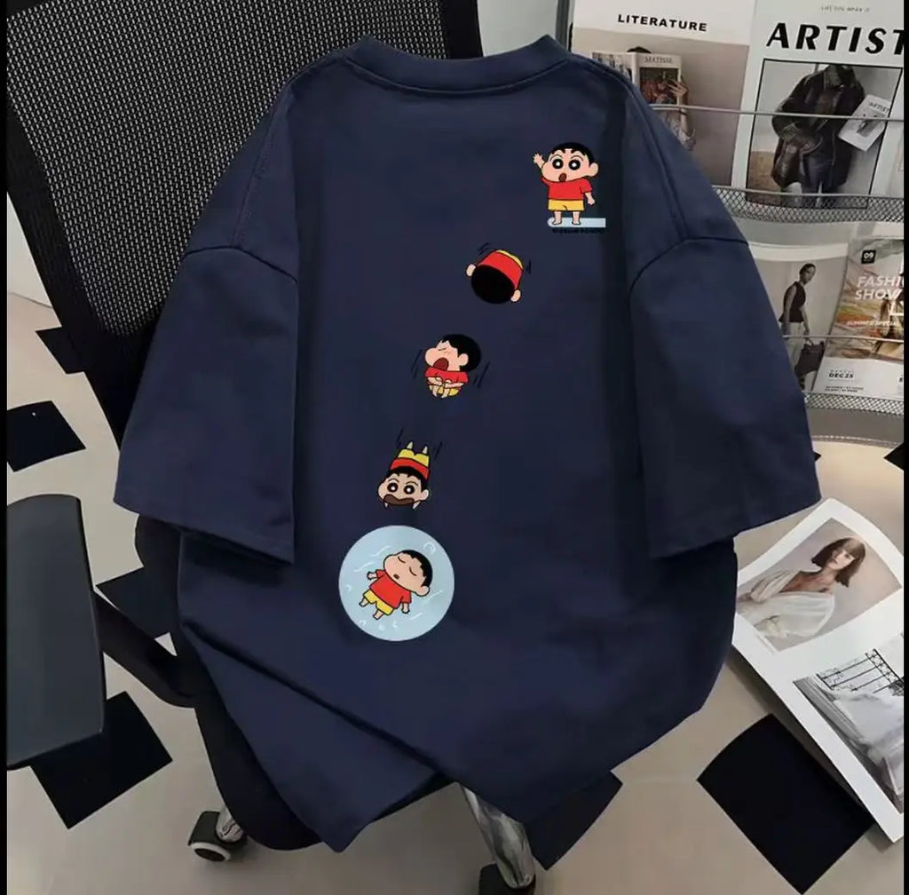 Crayon Shin-chan Y2K Oversized Tee - Neon Districts