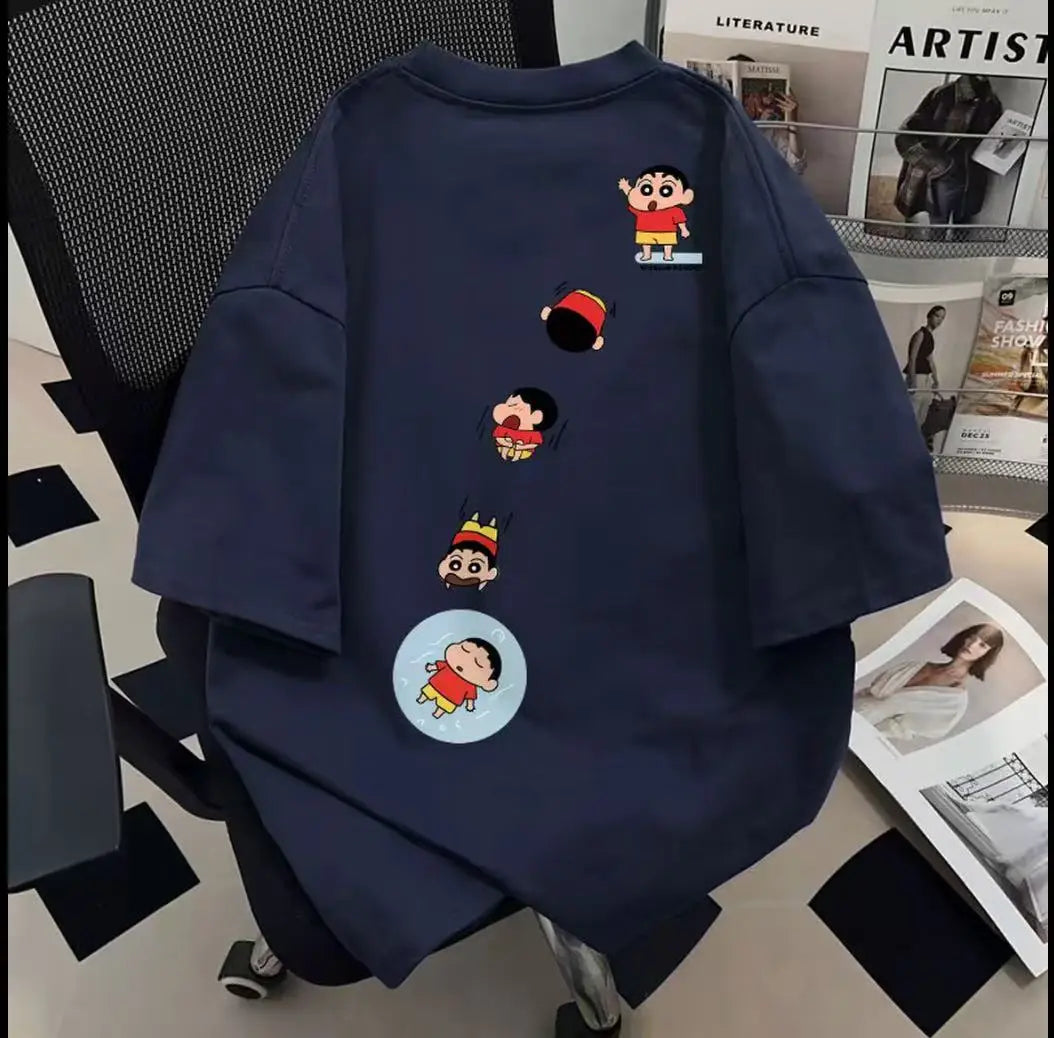 Crayon Shin-chan Y2K Oversized Tee - Neon Districts