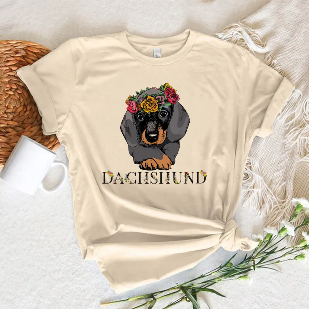 Dachshund Harajuku Graphic Tee - Neon Districts