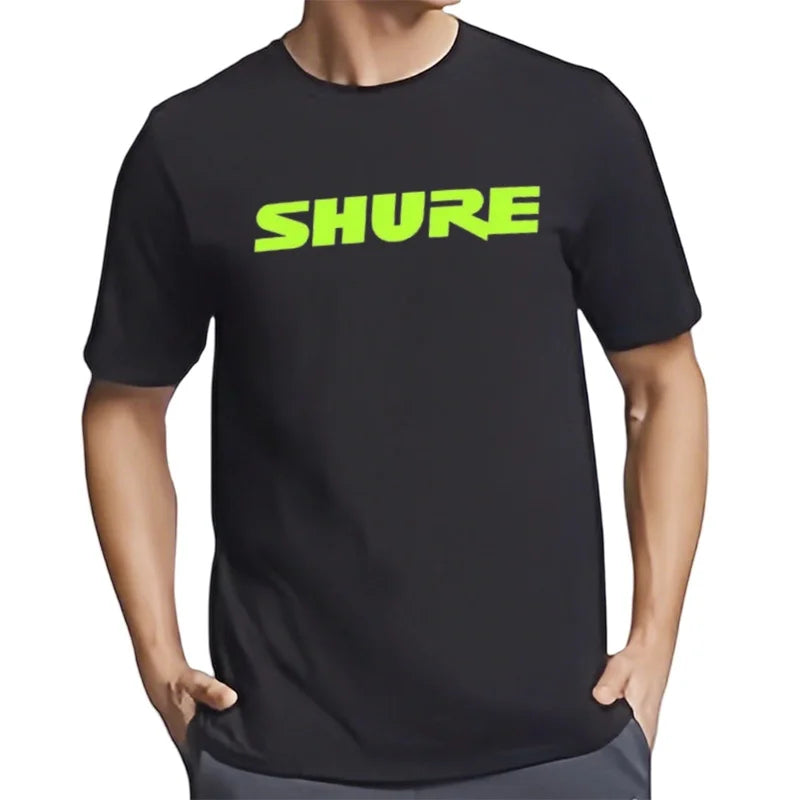 Shure — Vintage Microphone Brand Graphic Tee - Neon Districts