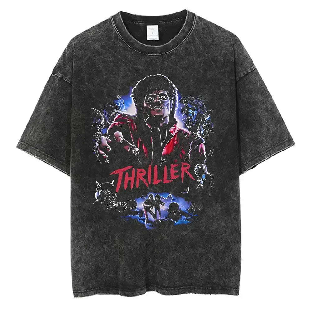 MJ King of Pop Washed Vintage Tee - Neon Districts