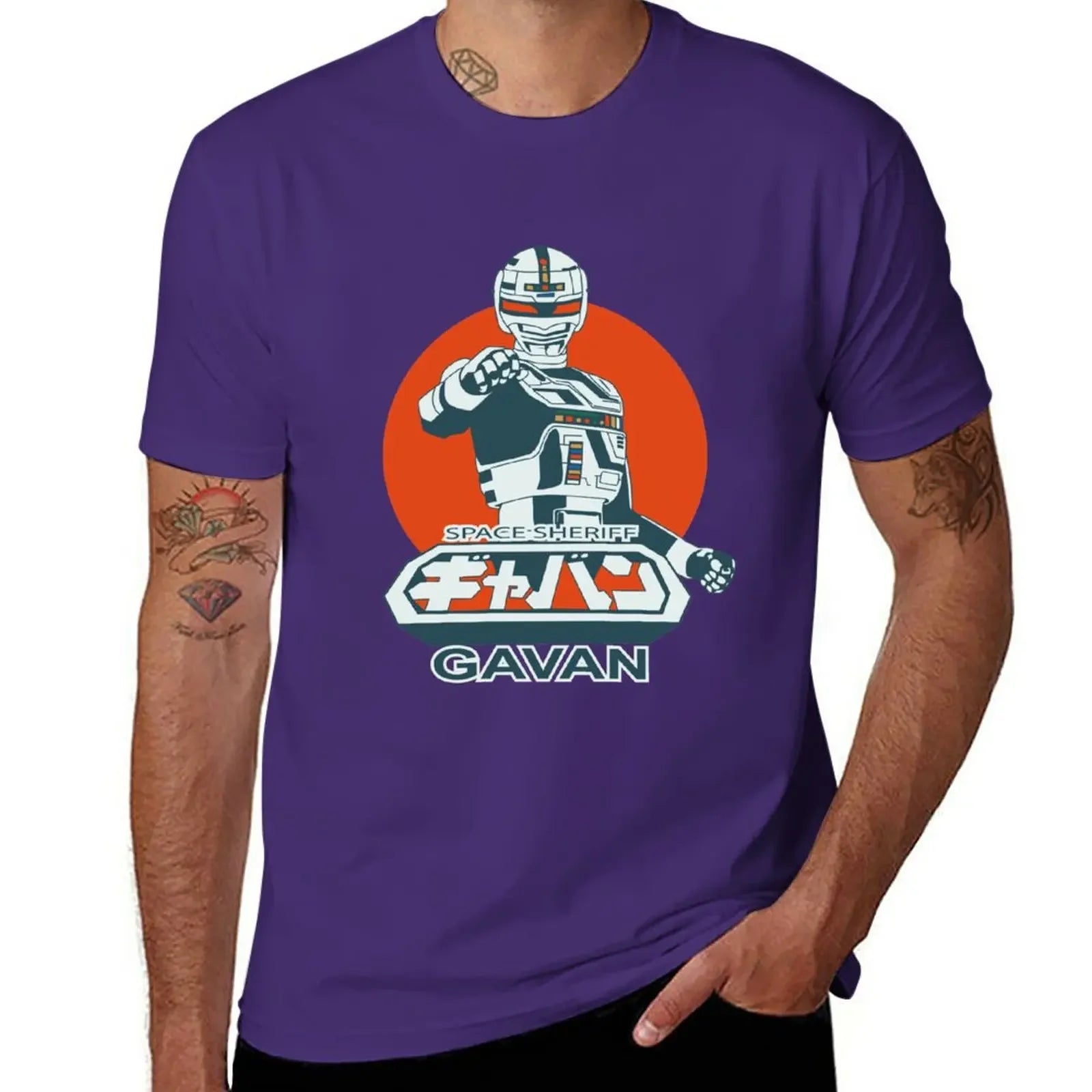 Space Sheriff Gavan — Vintage Tokusatsu Oversized Graphic Tee - Neon Districts