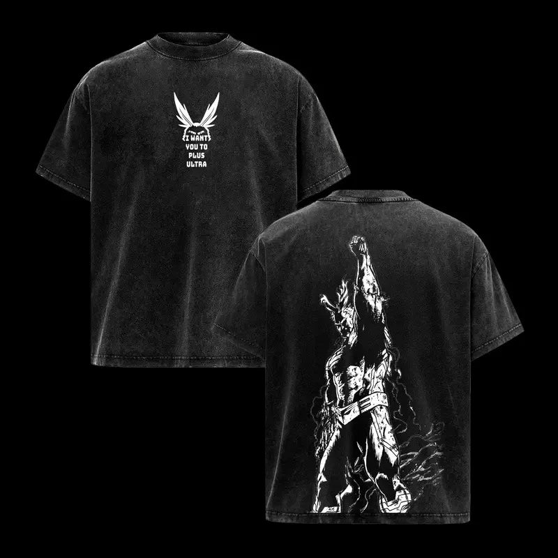 My Hero Academia All Might Tee – Retro Washed Anime Shirt