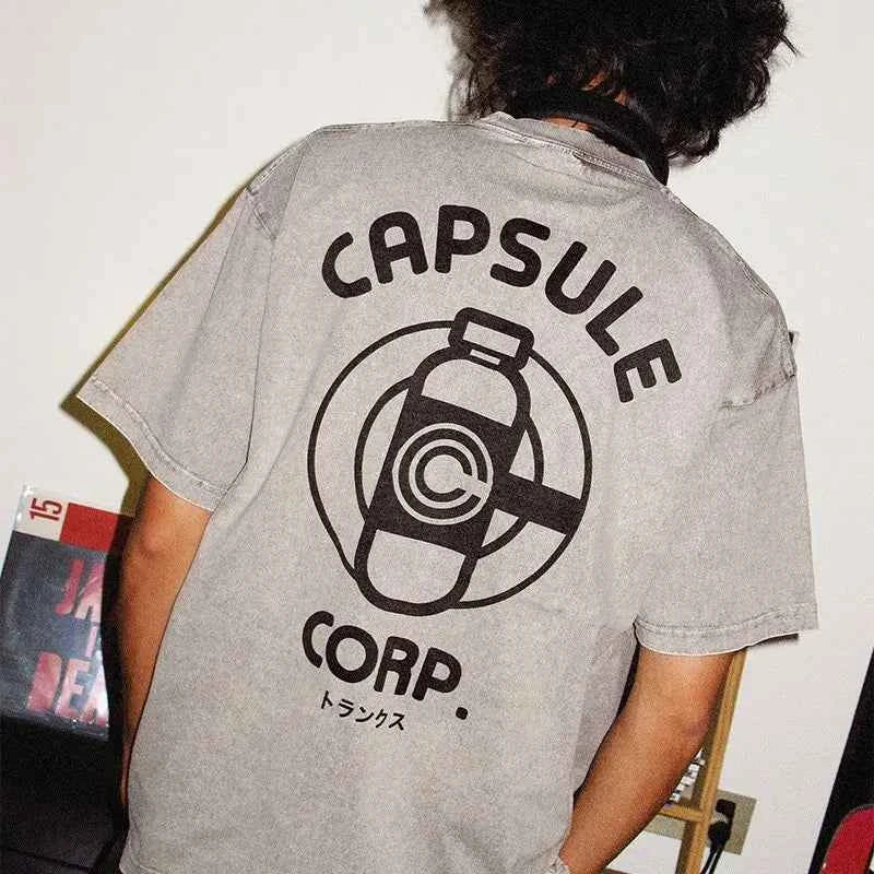Dragon Ball Vintage Washed Tee – Anime Y2K Streetwear