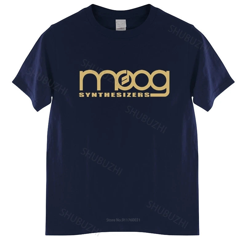 Moog — Black Crew Neck Synthesizer Tee - Neon Districts