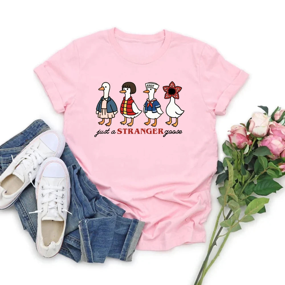 Just a Stranger — Funny Goose Parody Women's Streetwear Tee - Neon Districts