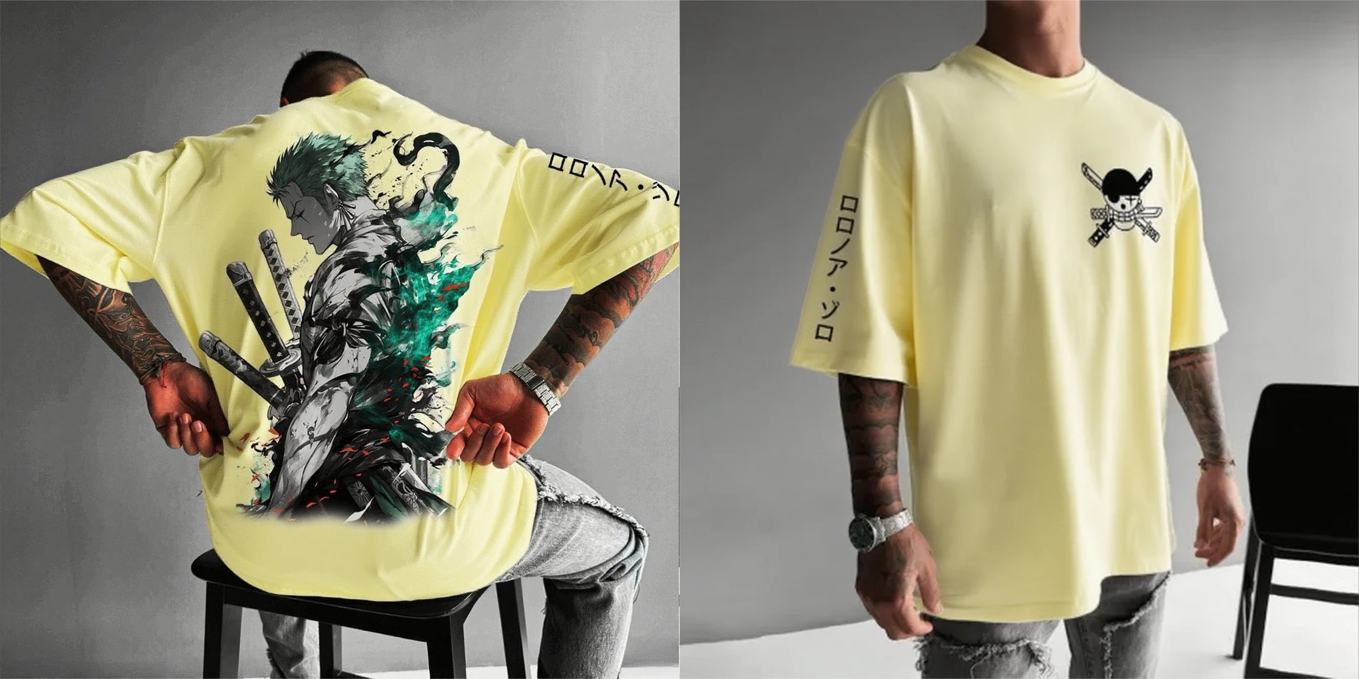 One Piece — Zoro Oversized Y2K Streetwear Tee - Neon Districts
