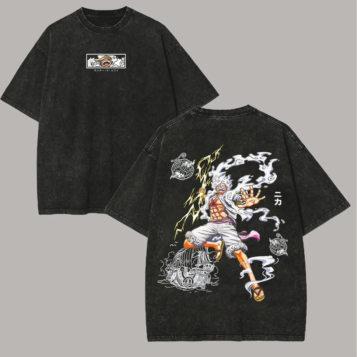 One Piece Vintage Washed Tee – Graphic Print Streetwear