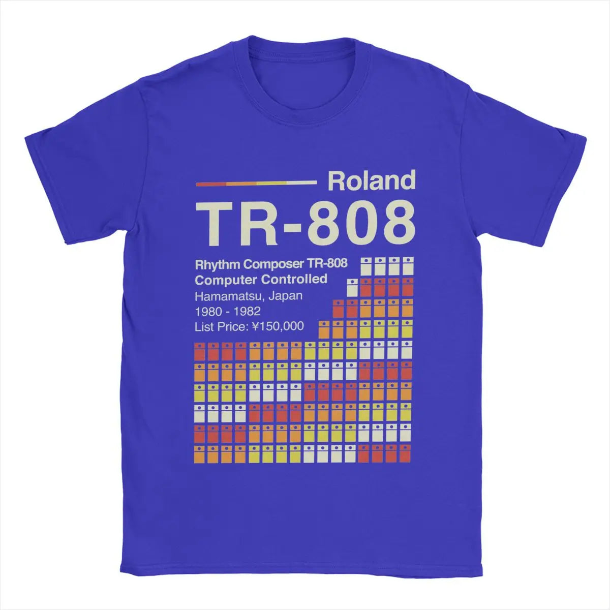 Roland TR-808 — Horizontal Drum Machine Vintage Tee - Neon Districts