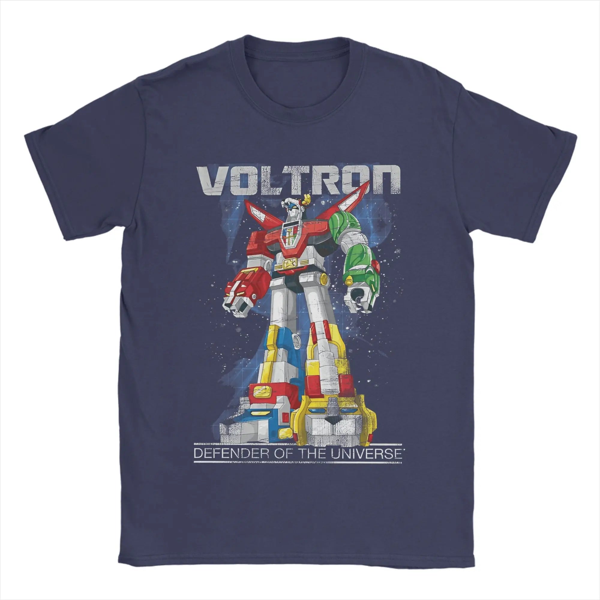 Men's Anime Voltron T Shirts  Cotton - Color Navy Blue