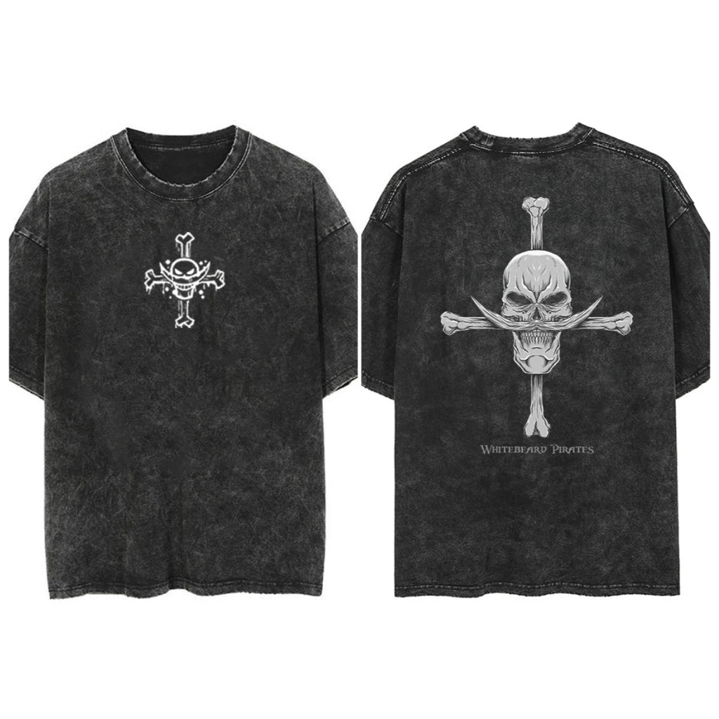 One Piece — Whitebeard Pirates Double-Sided Graphic Tee - Neon Districts
