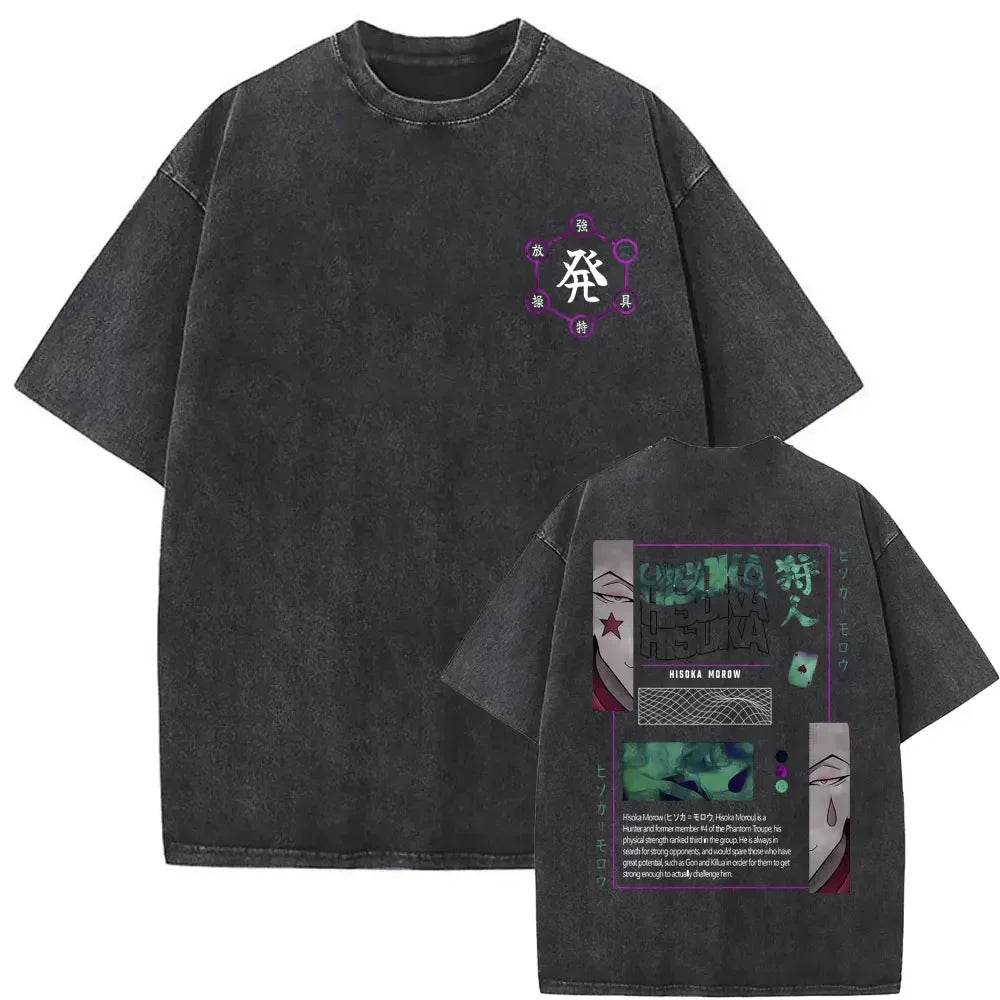 Hunter x Hunter Hisoka Washed Vintage Tee – Oversized Graphic