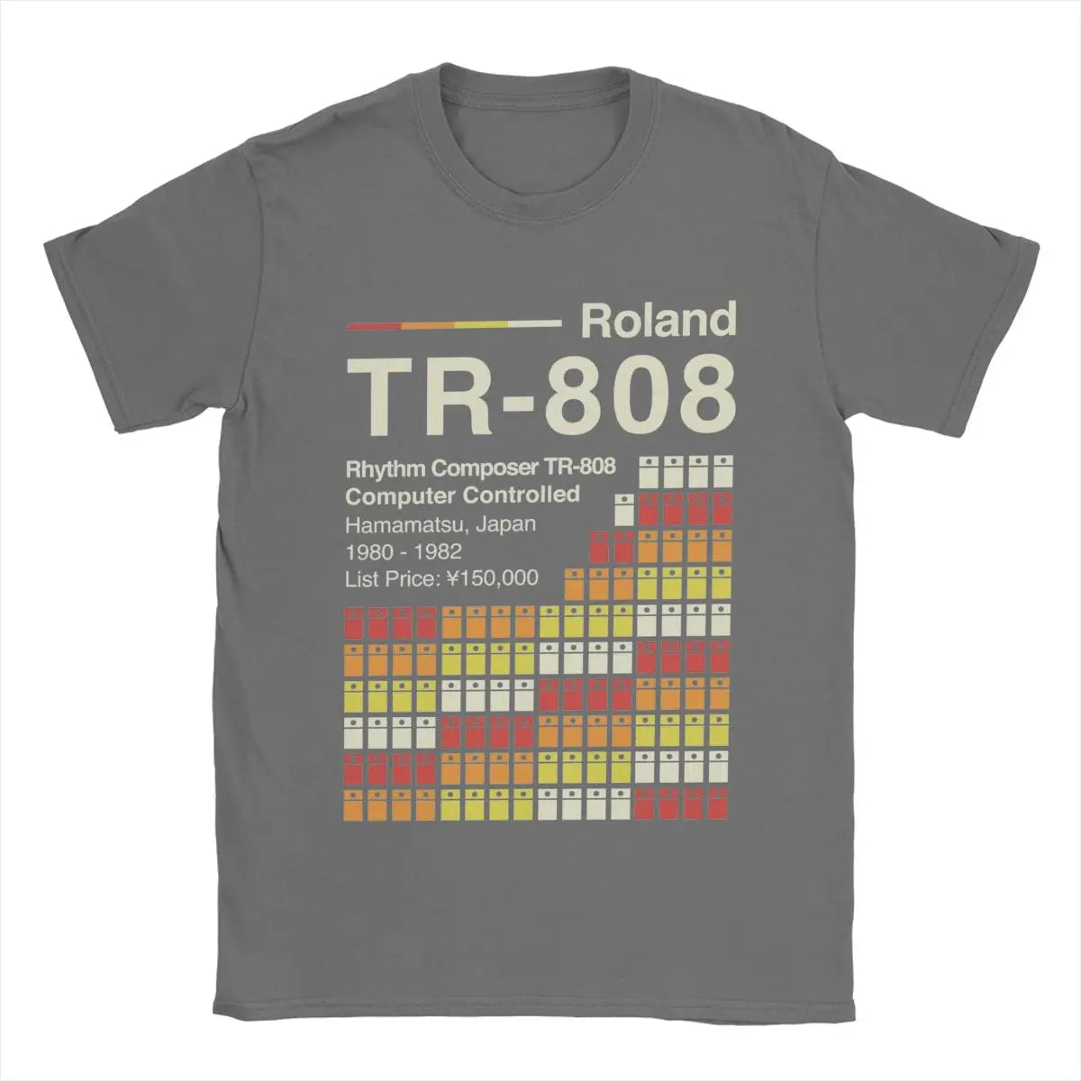 Roland TR-808 — Horizontal Drum Machine Vintage Tee - Neon Districts
