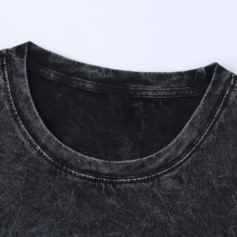 Attack on Titan Harajuku Washed Tee – Y2K Loose Fit