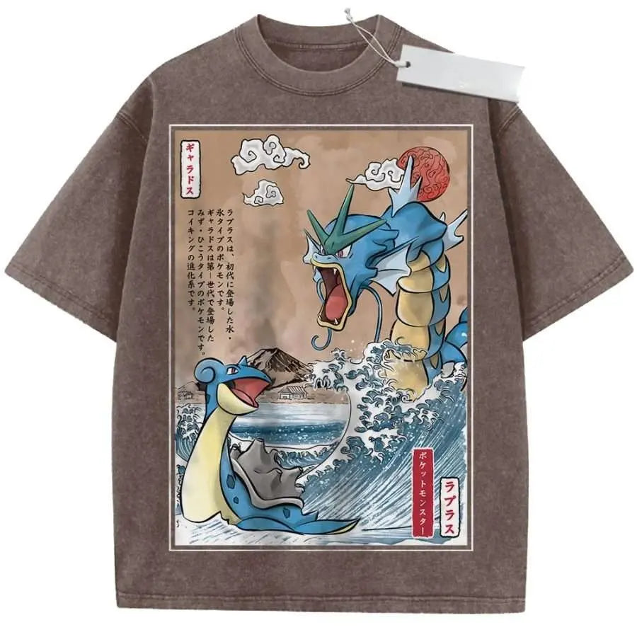 Pokémon — Vintage Washed Oversized Streetwear Tee - Neon Districts