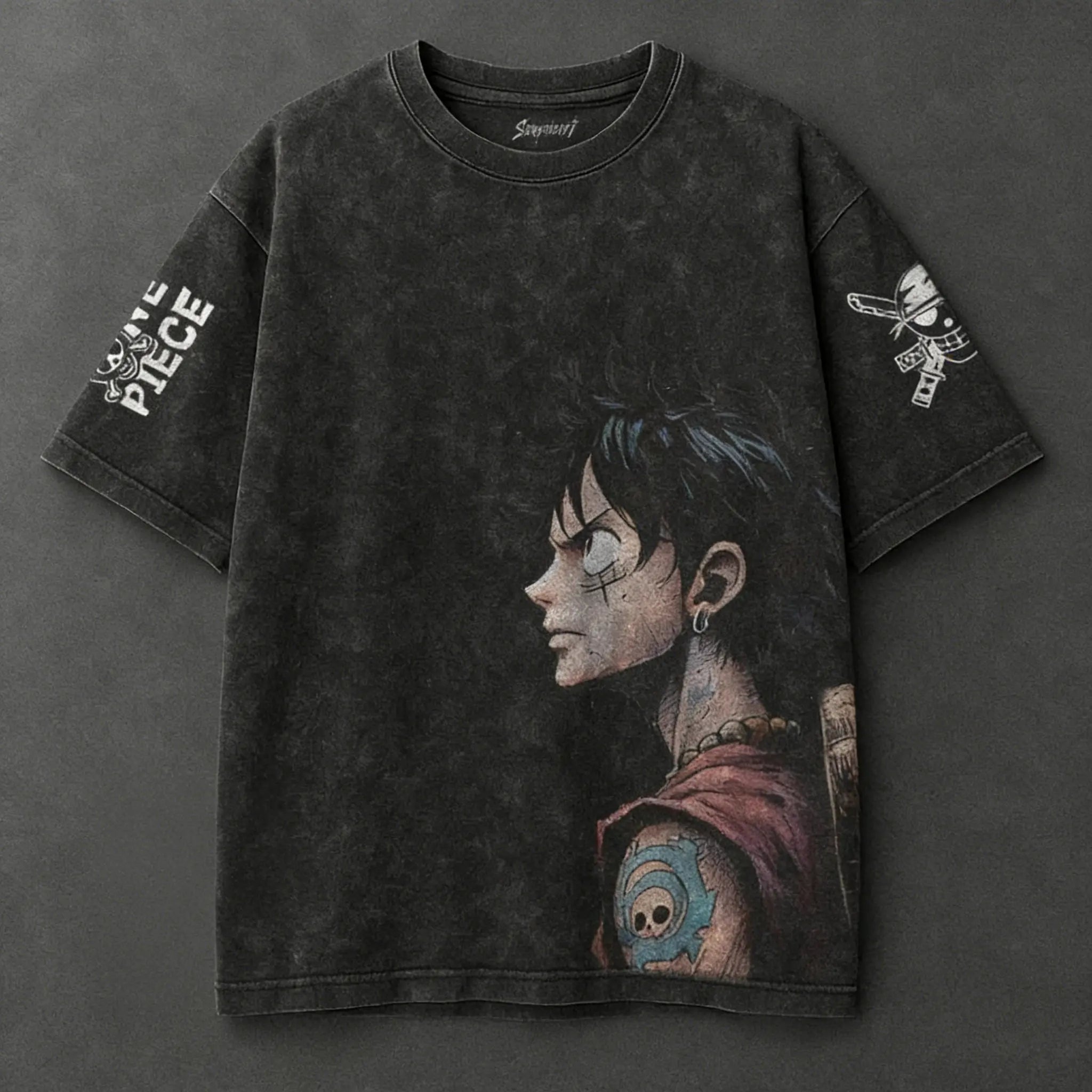One Piece Zoro & Luffy Harajuku Vintage Tee – Y2K Streetwear