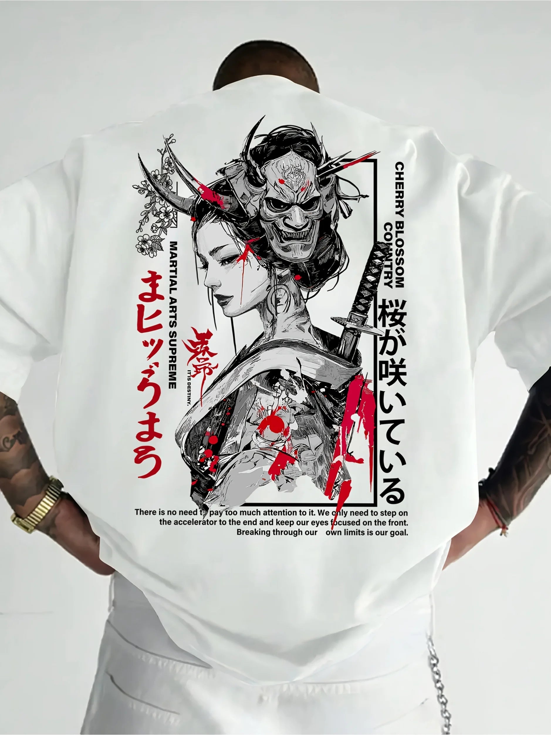 Cherry Blossom Japanese Floral Street Tee - Neon Districts