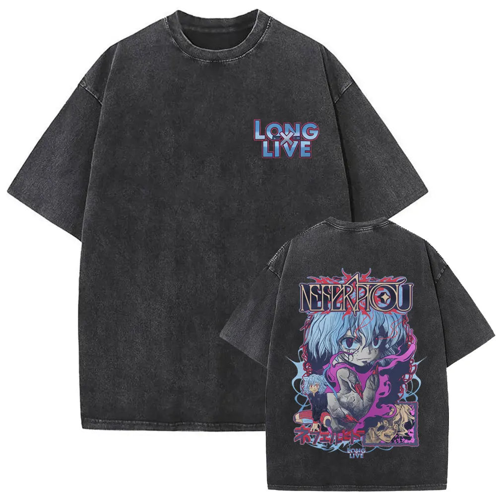 Hunter x Hunter Hisoka Washed Vintage Tee – Oversized Graphic