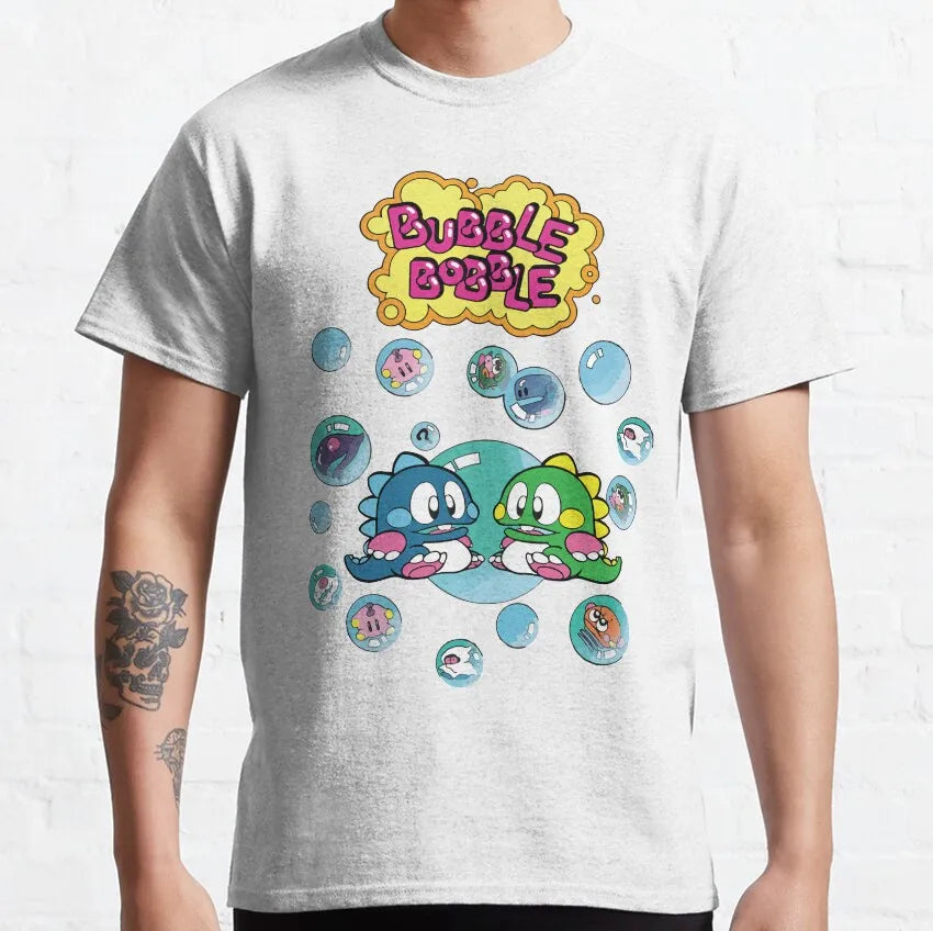 Bubble Bobble — Bub & Bob NES Arcade Retro Tee - Neon Districts