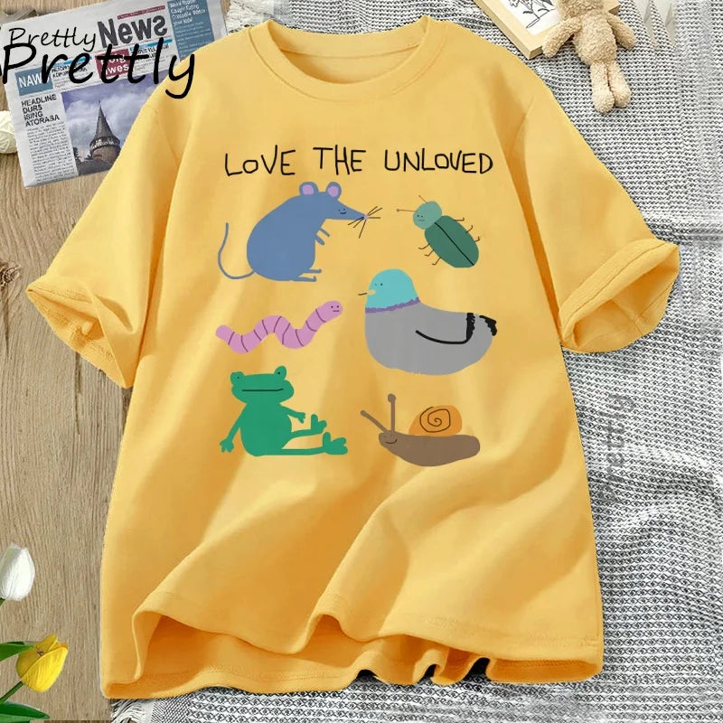 Love the Unloved — Pigeon Rat Frog Unisex Streetwear Graphic Tee - Neon Districts