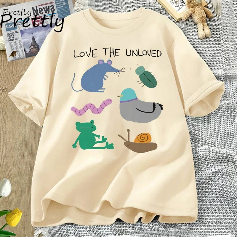 Love the Unloved — Pigeon Rat Frog Unisex Streetwear Graphic Tee - Neon Districts